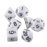 7-pack dice to Dungeons and Dragons and other games (White)