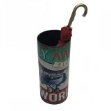 Mobili Rebecca® Umbrella Rack Umbrella Mdf White Red Vintage Hallway