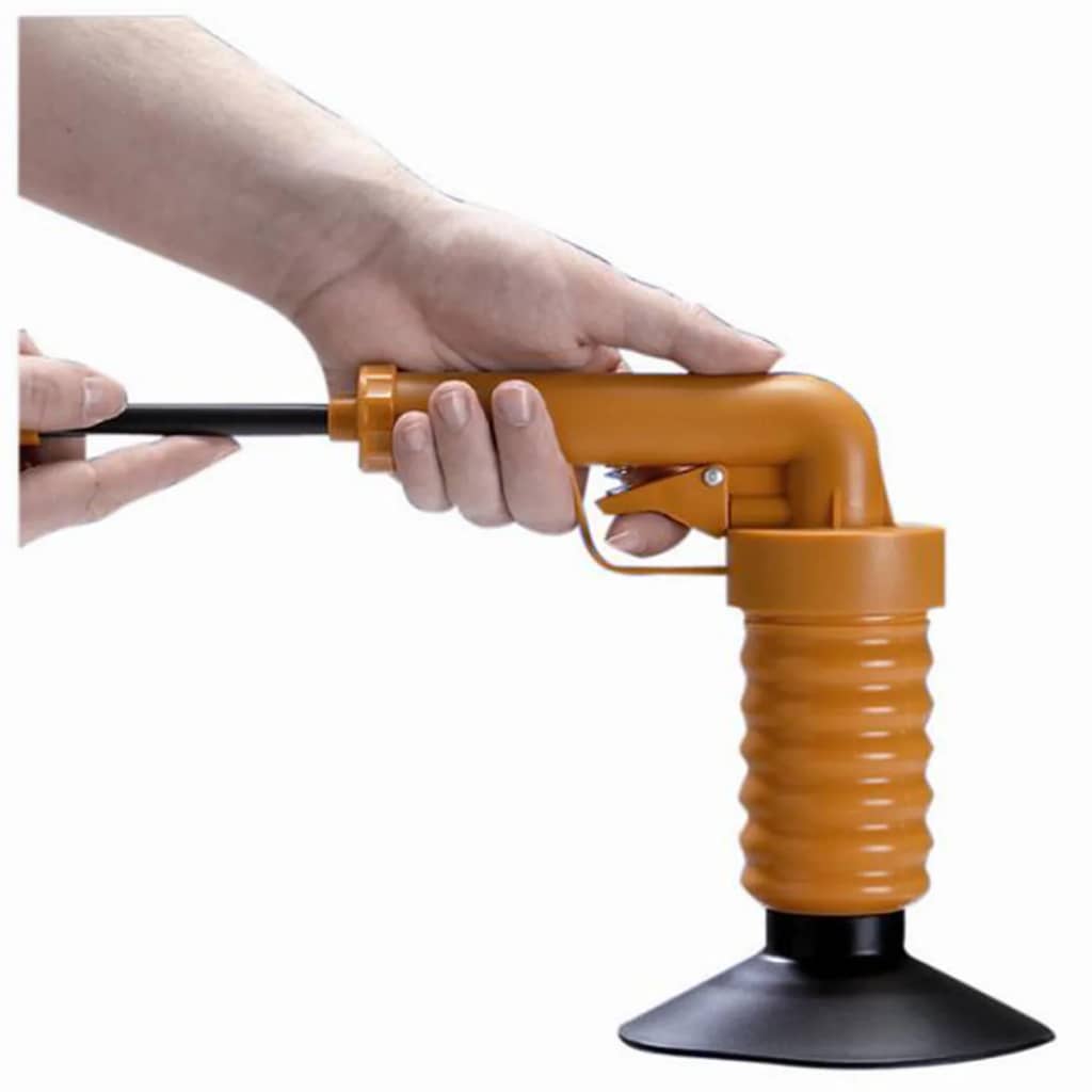 VidaXL - Drain Buster Afvoerontstopper handmatig oranje en zwart