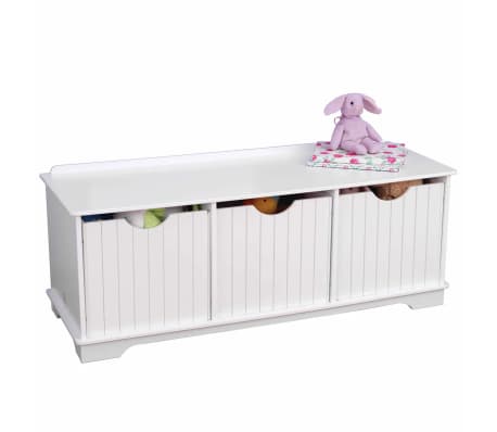 KidKraft Kinder-Aufbewahrungsbank Weiß 96 x 39,6 x 38,7 cm 14564 im