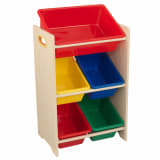 KidKraft Spielzeug-Regal mit 5 Boxen Braun 42,6 x 29,9 x 74,3 cm 15472