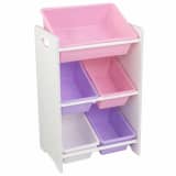 KidKraft Unité de rangement pour jouets et 5 bacs Blanc 15473