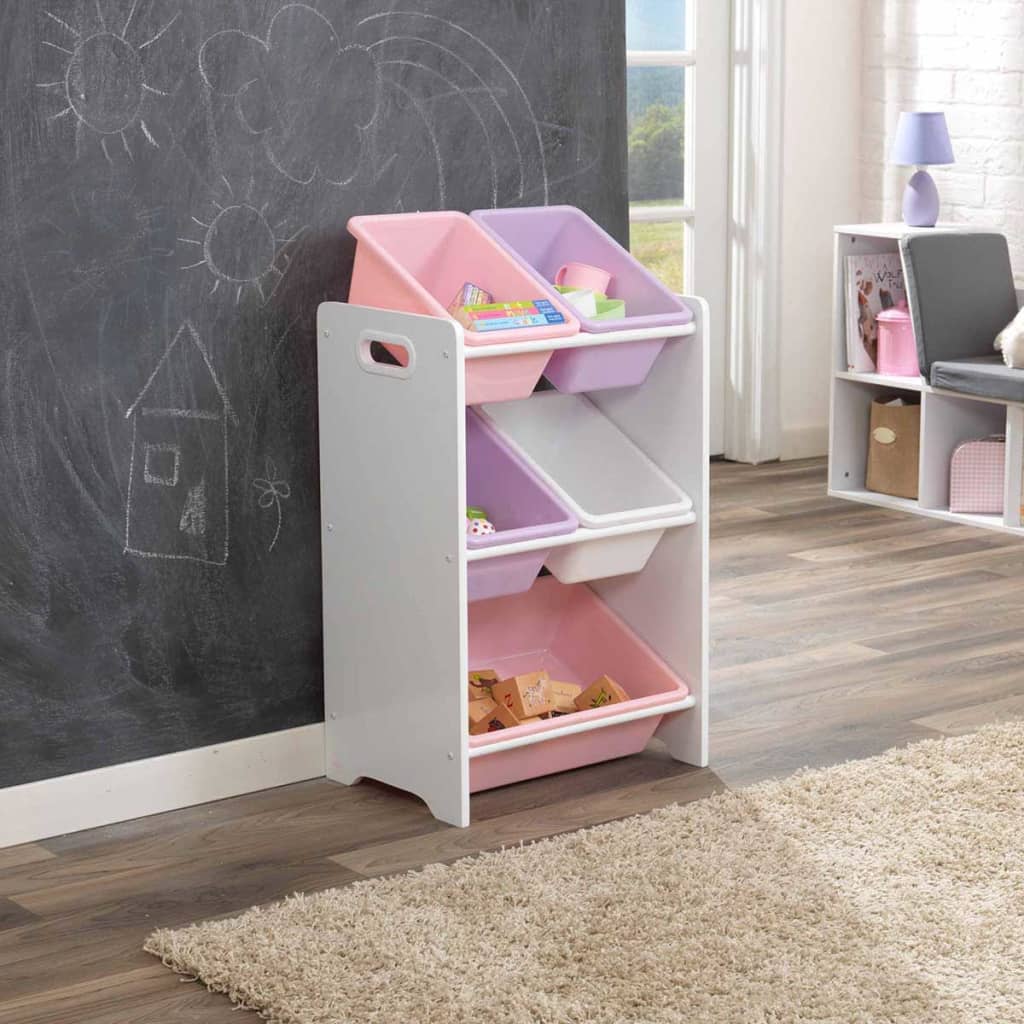 

KidKraft Speelgoed opbergmeubel 5 bakken wit 42,6x29,9x74,3 cm 15473