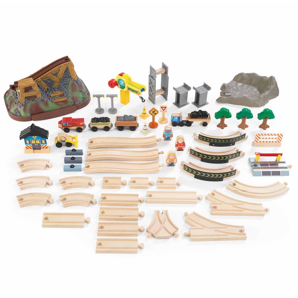 

KidKraft Bouwtrein set met emmertop hout 61-delig 17805