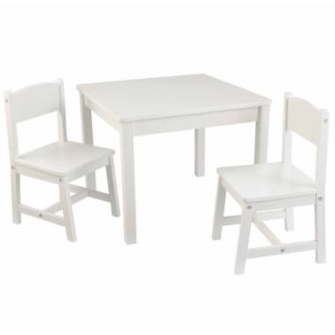 Welp KidKraft Kindertafel en stoelen set wit hout 21201 | vidaXL.nl UV-01