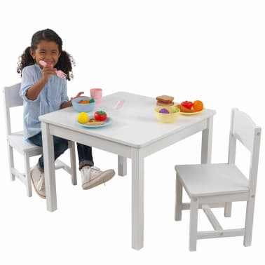 Super KidKraft Kindertafel en stoelen set wit hout 21201 | vidaXL.nl CS-08