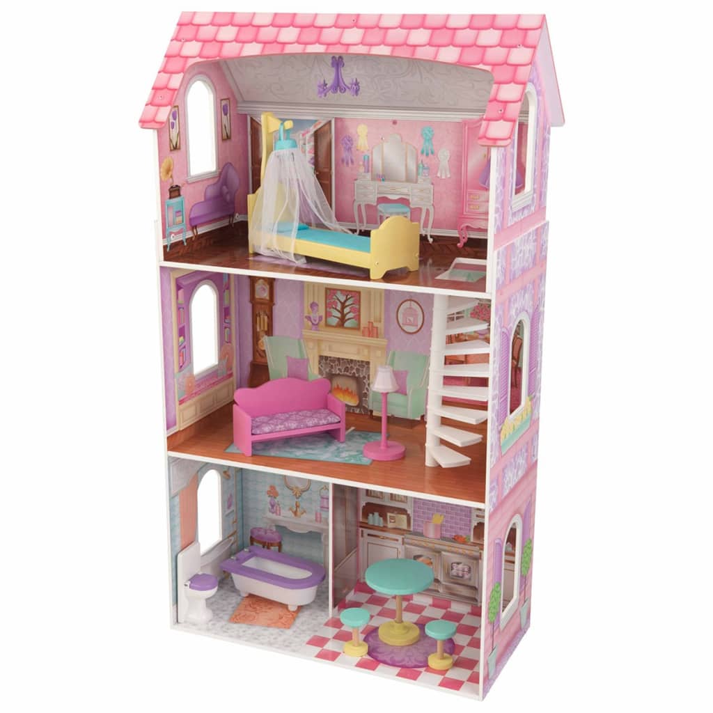 KidKraft Poppenhuis met 3 etages Penelope 64, 8x33x111, 8 cm 65179 online kopen