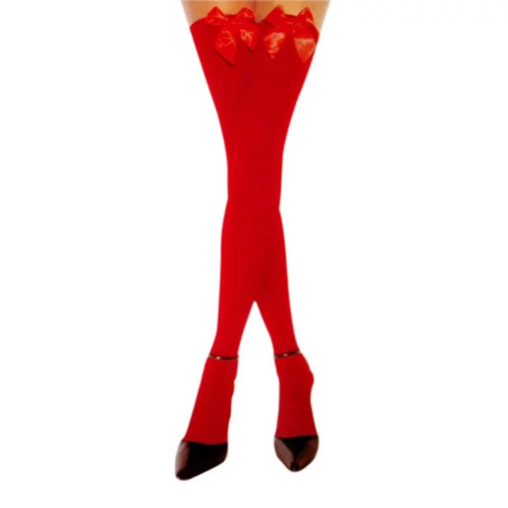 Not Specified Leg Avenue Nylon Kousen Met Strik Rood huismerk kopen in de aanbieding Not Specified Leg Avenue Nylon Kousen Met Strik Rood huismerk kopen in de aanbieding