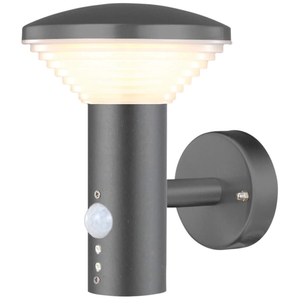 Afbeelding Luxform LED-wandlamp met PIR-sensor Bitburg 230 V antraciet LUX1704Z door Vidaxl.nl