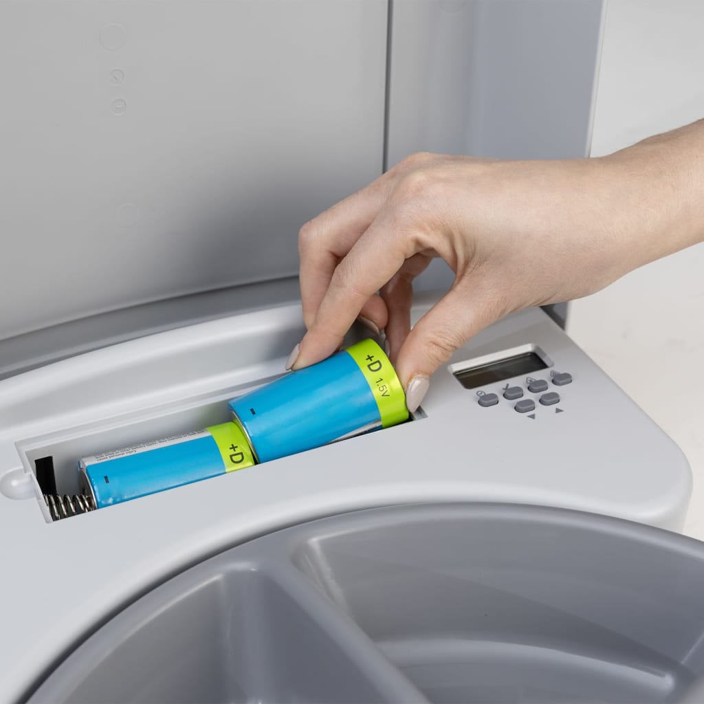 Dispensatore Di 5 Pasti Per Animali Eatwell Con Timer Grigio PetSafe 20 width=274