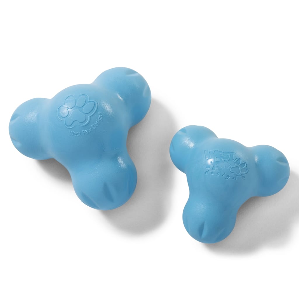 West Paw Jouet pour chiens avec Zogoflex Tux Aqua Bleu L