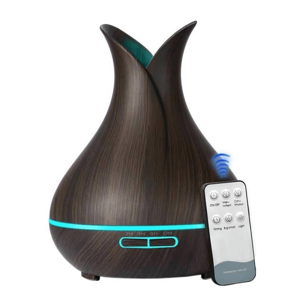 Luftfuktare, Aromatherapy Humidifier - Mörkt trä