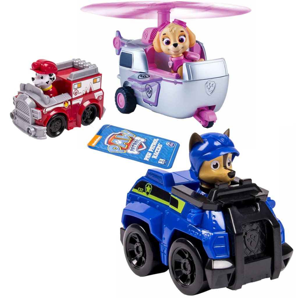 Afbeelding Paw Patrol Voertuigenset Rescue Racers 2 3-delig 6024761 door Vidaxl.nl