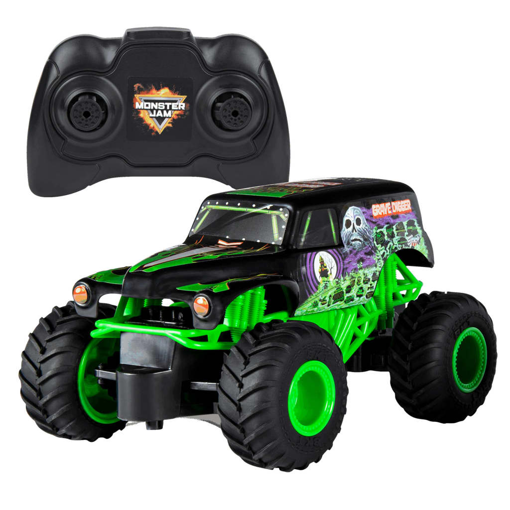 Monster Jam Camion Grave Digger, comandă radio, 1:24