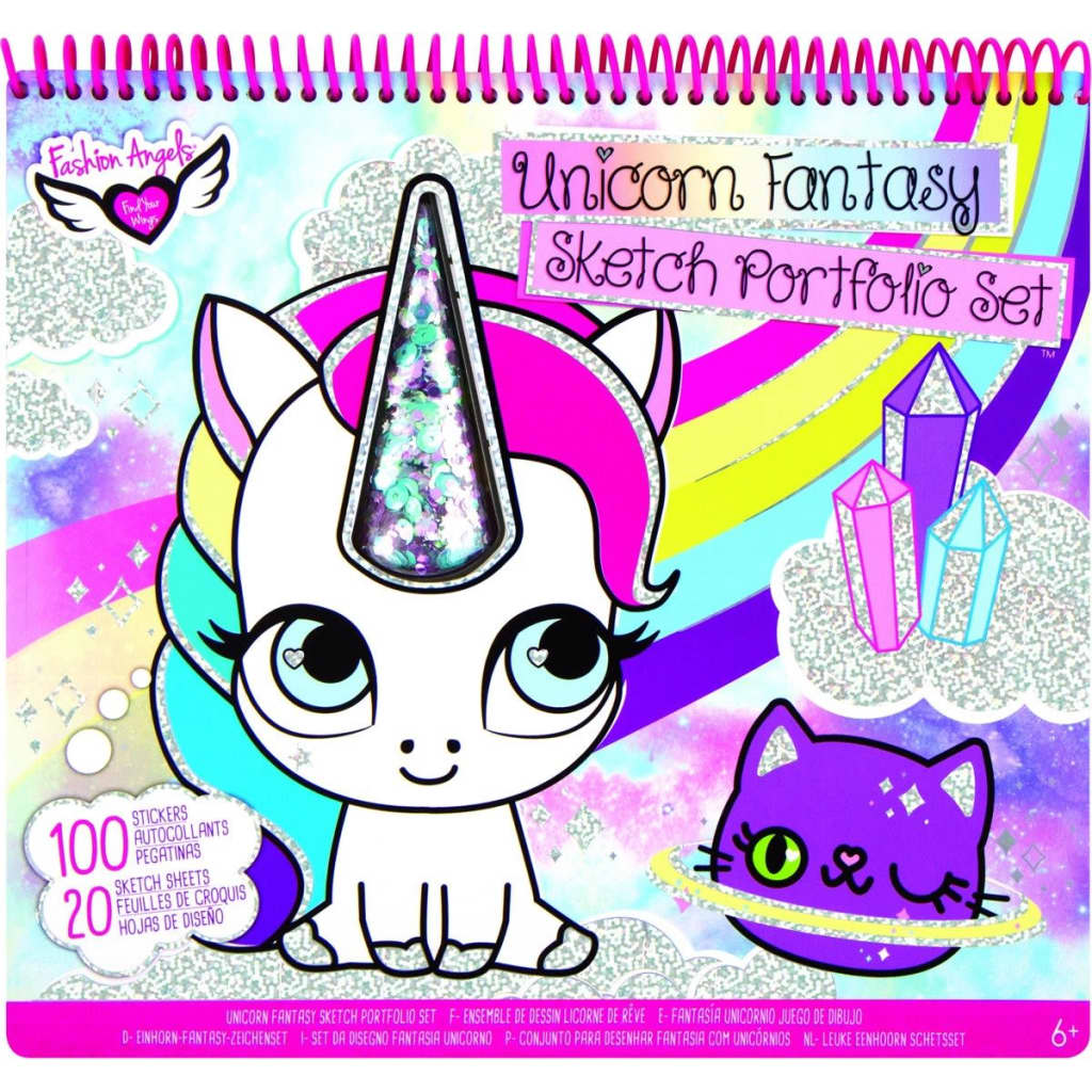 Crayola Fashion Angels kleur/stickerboek Unicorn 120-delig