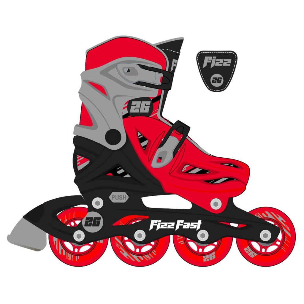 Street Surfing Inline-skates Fizz M 35-38 rood en zwart