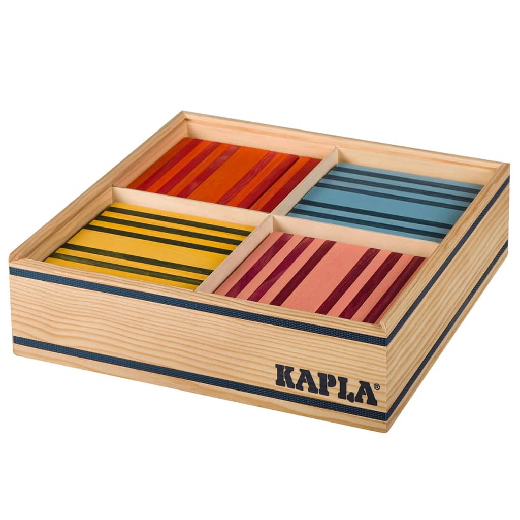 Kapla Houten plankjes set Octocolor 8 kleuren 100 st KAPL172102