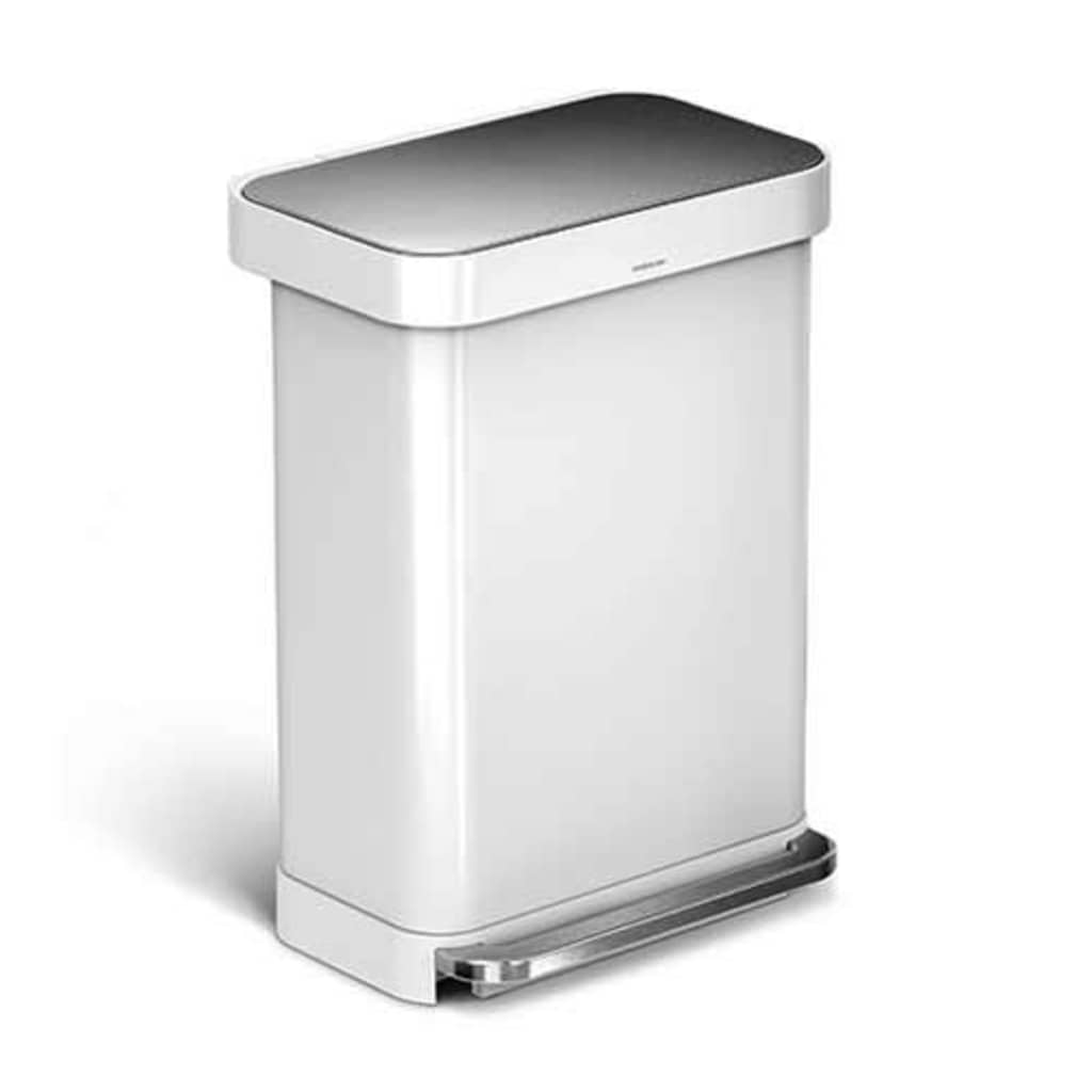 Simplehuman Afvalemmer Rvs Met Liner Pocket 55 Liter Wit simplehuman kopen in de aanbieding Simplehuman Afvalemmer Rvs Met Liner Pocket 55 Liter Wit simplehuman kopen in de aanbieding