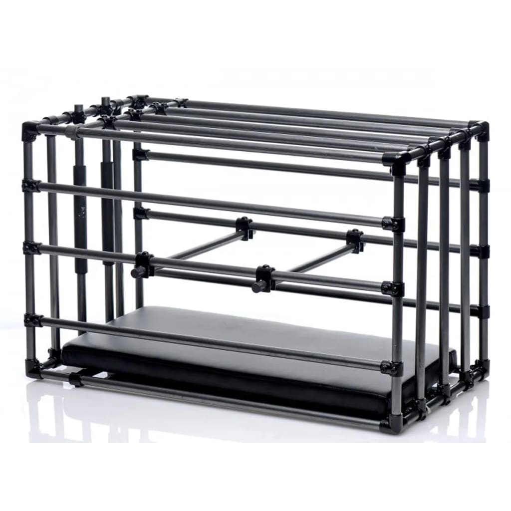 XR Brands - Master Series Kennel Adjustable Puppy Cage with Padded Board