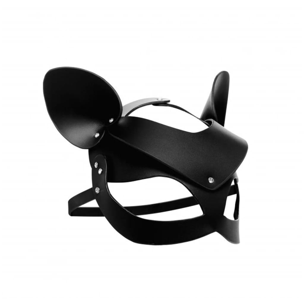 Afbeelding XR Brands - Master Series Bad Kitten Leather Cat Mask - Black door Vidaxl.nl