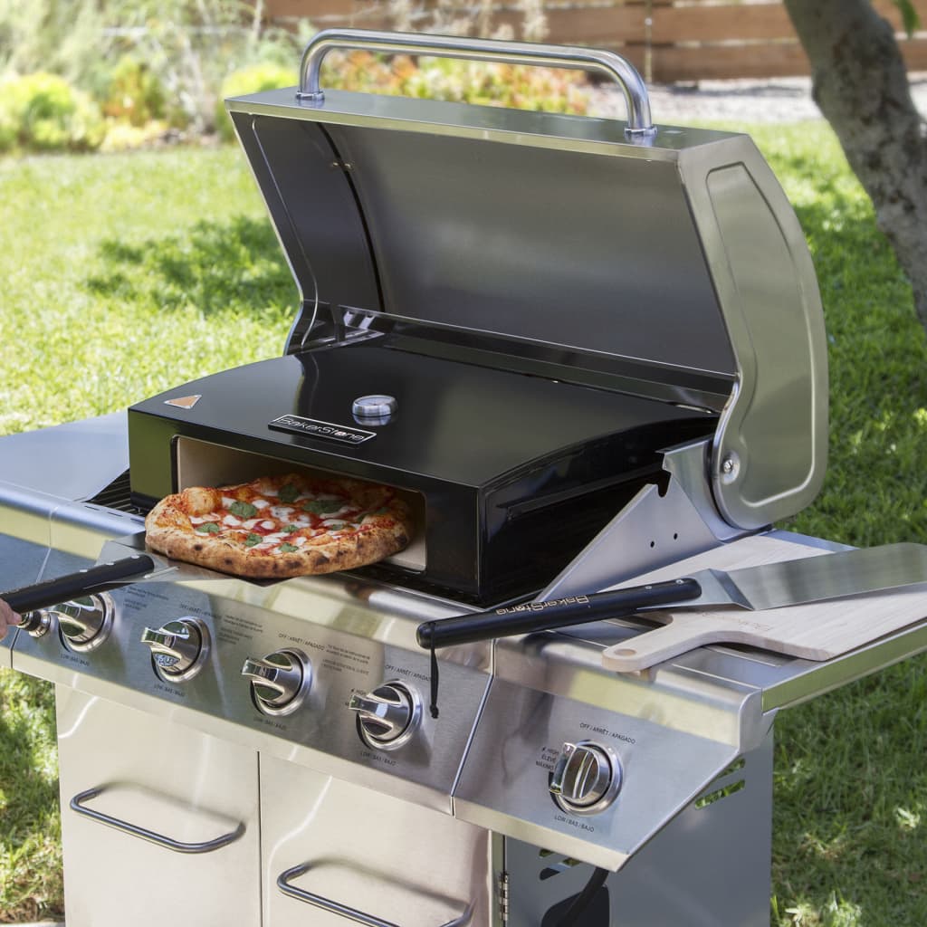 vidaXL Forno Pizza con Piastra Ceramica per Barbecue a Gas e Carbone