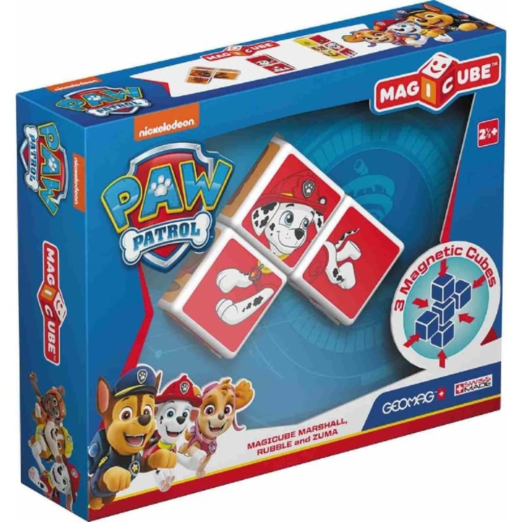 Geomag MagiCube Paw Patrol Marshall Fire Truck 5-delig rood