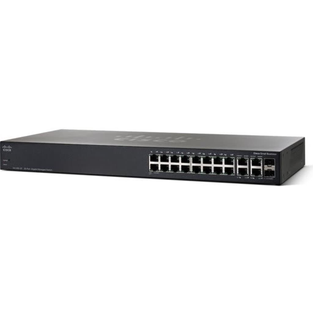 Cisco SG350-20 Managed L2/L3 Gigabit Ethernet (10/100/1000) 1U Zwart