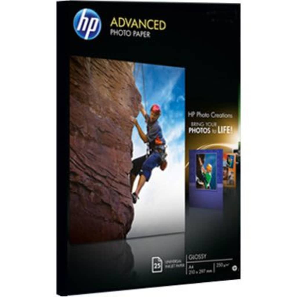 HP glanzend A4 fotopapier 1 pak (25 vel)