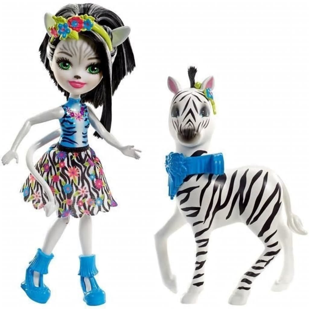 Afbeelding Mattel Enchantimals Zebra Zelena 15 cm zwart/wit door Vidaxl.nl