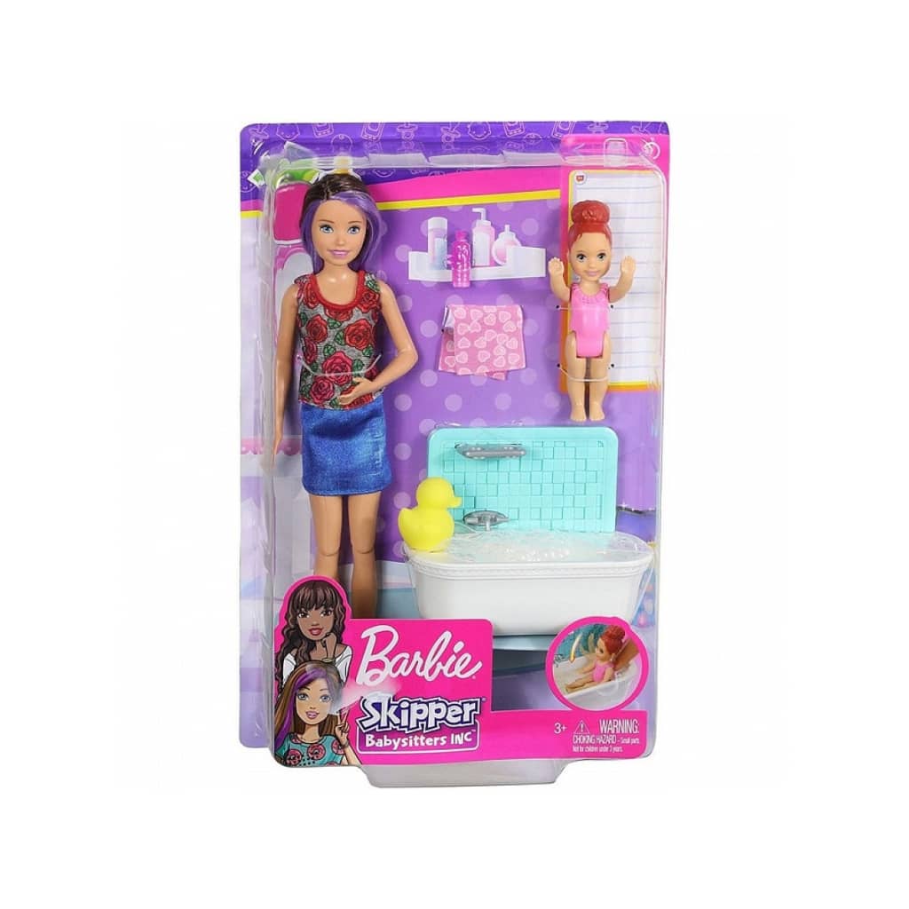 Mattel speelset Barbie Babysitter 4-delig licht