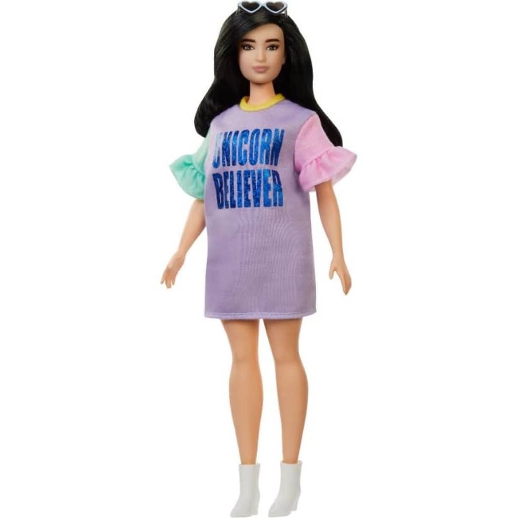 Barbie Fashionistas tienerpop paarse jurk meisjes 33 cm