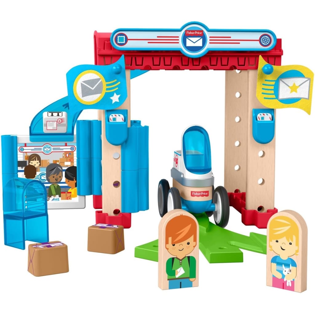 Afbeelding Fisher-Price bouwpakket Wonder Makers Postkantoor hout 35-delig door Vidaxl.nl