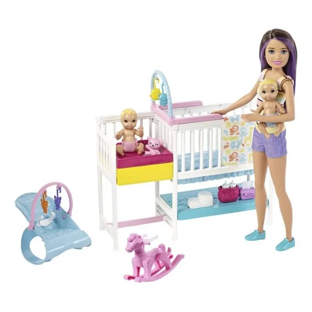 Afbeelding Barbie speelset Babysitter Skipper kinderkamer 10-delig door Vidaxl.nl