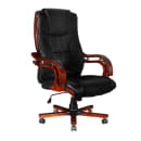 Kontorstol - Lavet af Læder med Høj Rygstøtte 