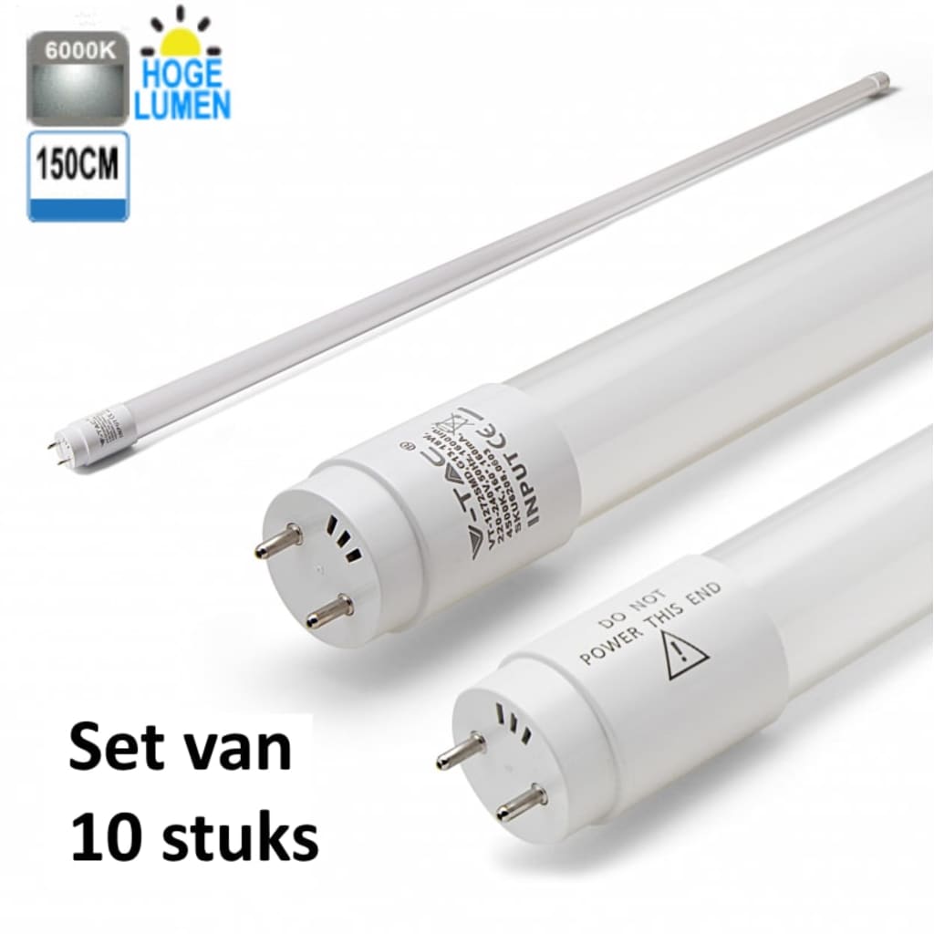 Vtac V Tac Led Buis High Lumen 150Cm 6000K Set Van 10 vtac kopen in de aanbieding Vtac V Tac Led Buis High Lumen 150Cm 6000K Set Van 10 vtac kopen in de aanbieding