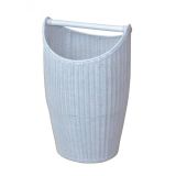 Panier à linge / panier de rangement en rotin blanc tissé à la main