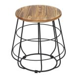 Table d'appoint en bois design industriel