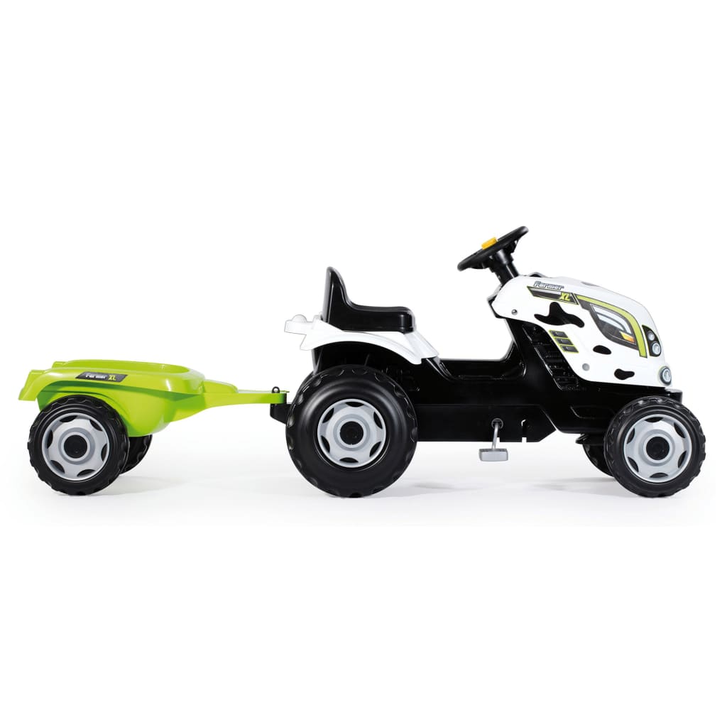 

Smoby Kindertractor en aanhanger Farmer XL wit en zwart