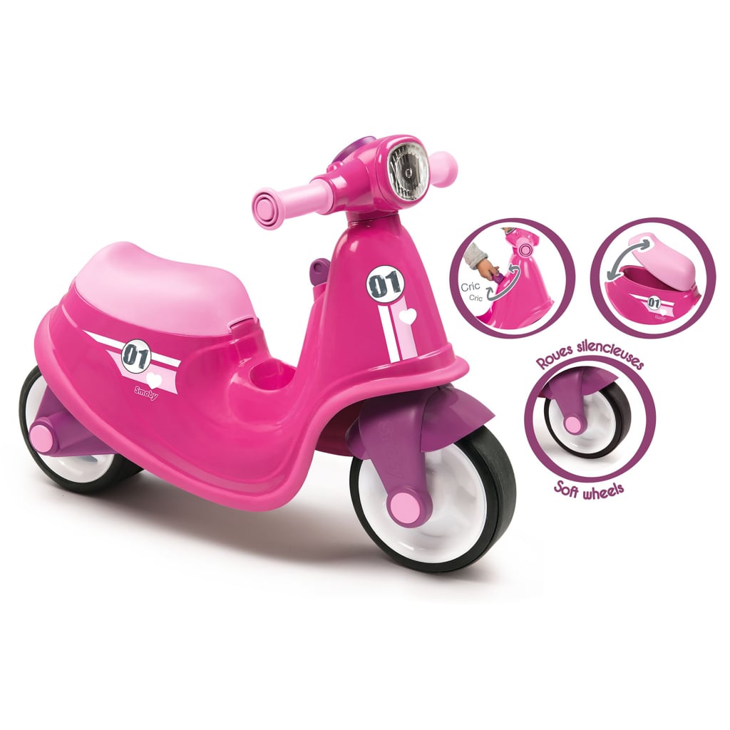 Smoby Loopscooter roze