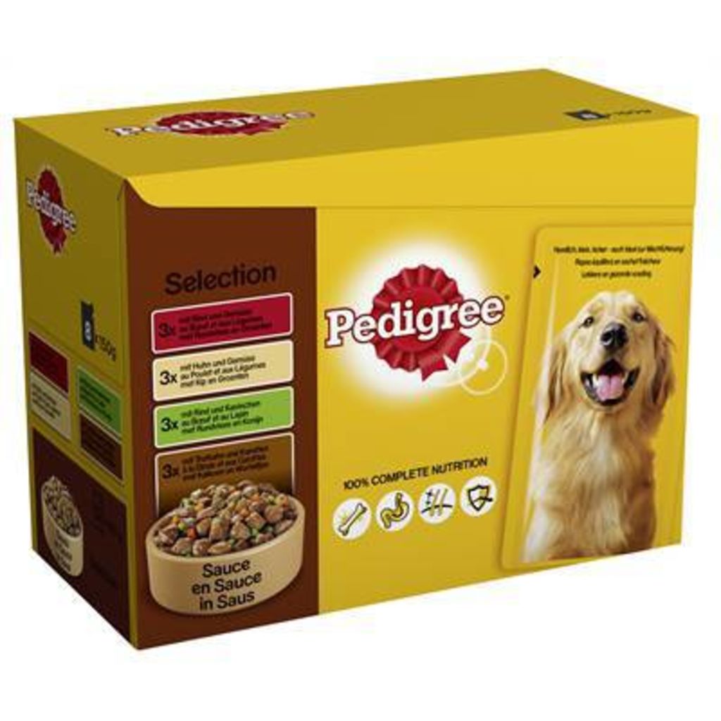 Afbeelding Pedigree Adult Selection maaltijdzakjes multipack 12x100g 1x4 door Vidaxl.nl