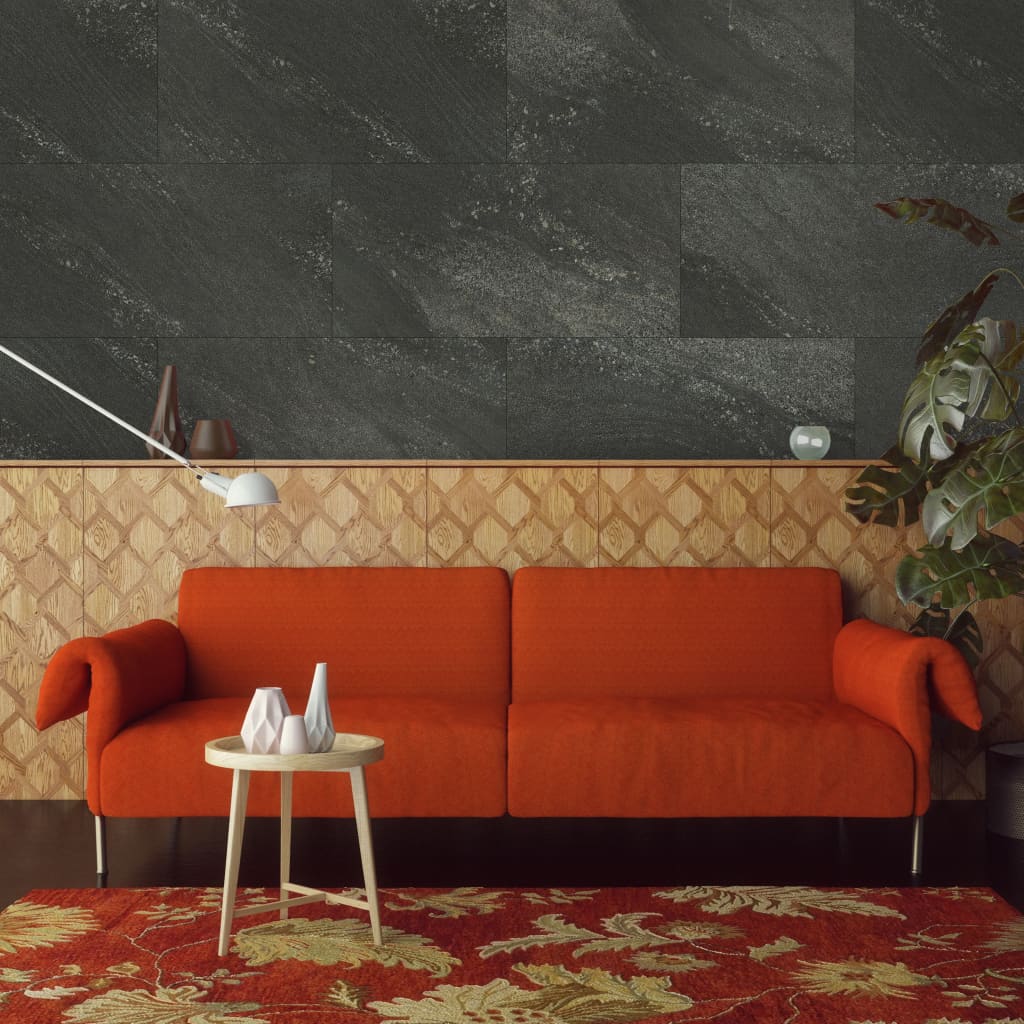 Grosfillex Seinäpaneelilevy Gx Wall+ 11 kpl kivi 30×60 cm musta