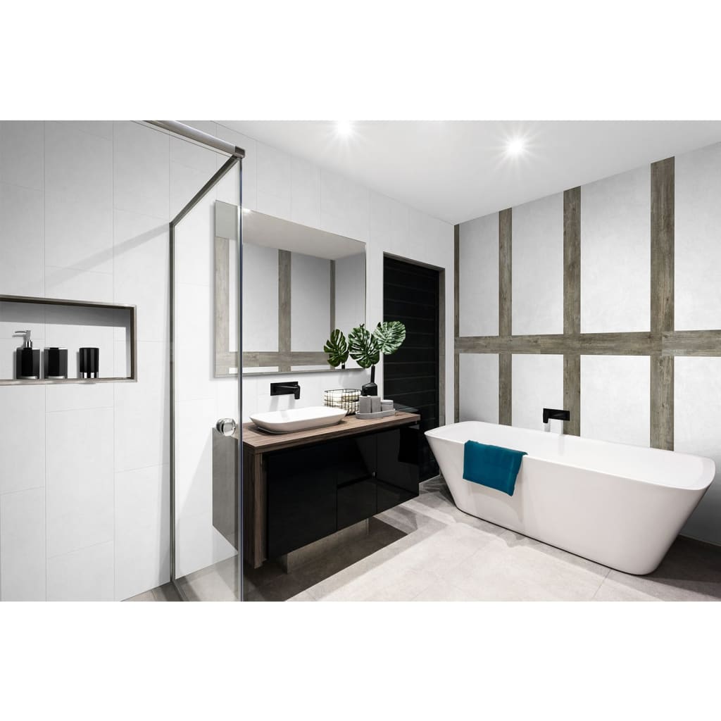 

Grosfillex 11 st Wandtegels Gx Wall+ steen 30x60 cm wit