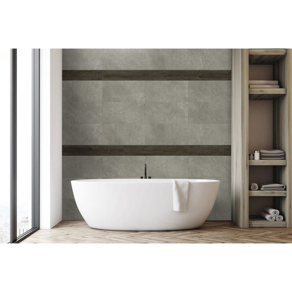 

Grosfillex 15 st Wandtegels Gx Wall+ 15x90 cm bruineikenkleurig