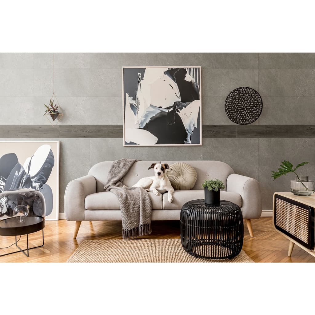 

Grosfillex 15 st Wandtegels Gx Wall+ 15x90 cm donkereikenkleurig