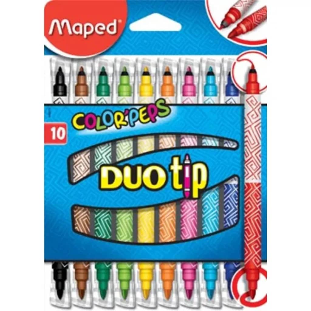 Maped viltstift Color'Peps Duo Tip, doos met 10 stuks