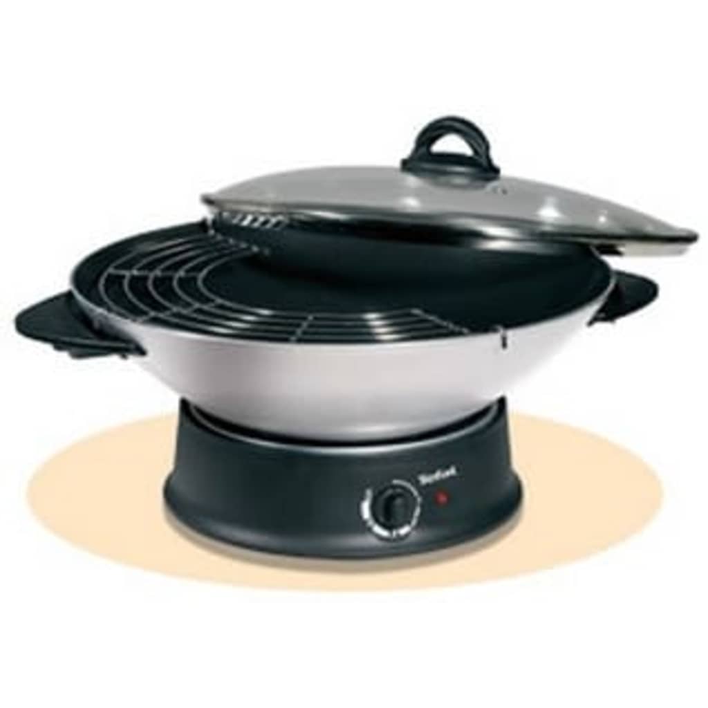 Afbeelding Tefal WO 3000 Zwart, Zilver 1300W elektrische wok Zwart door Vidaxl.nl