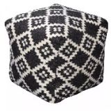 POUF NOVONA CHOCO/IVOIRE 40 X 40 X 40 The Rug Republic