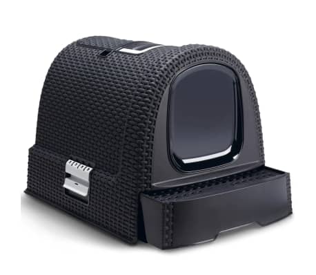 Curver Hooded Cat Litter Box 51x38.5x39.5 cm Anthracite 400460