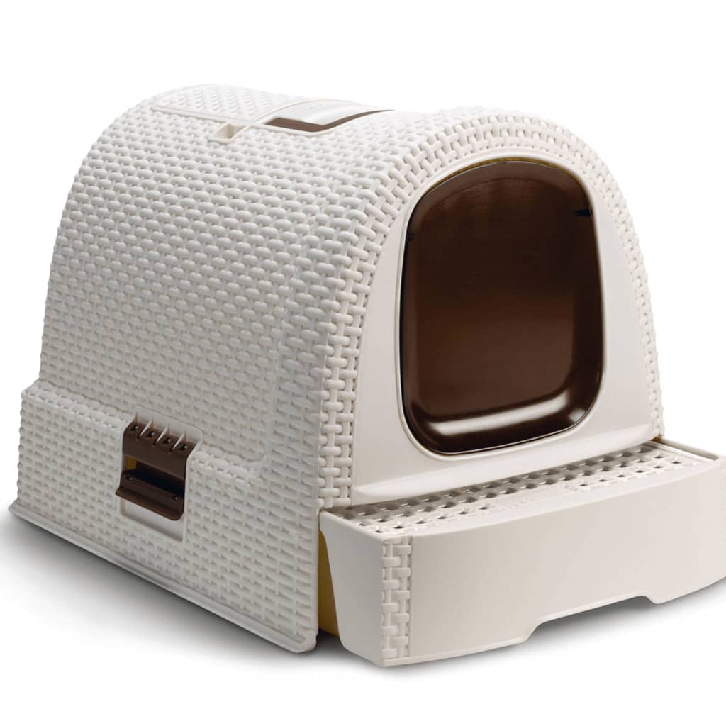 

Curver 408742 Hooded Cat Litter Box 51x38,5x39,5 cm White 400462