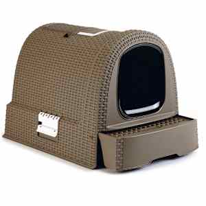 408740 Curver Hooded Cat Litter Box 51x38,5x39,5 cm Mocca 400461